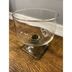 Vintage Federal Glass Nordic Midnight Smoke Champagne Sherbet Glasses Set Of 3